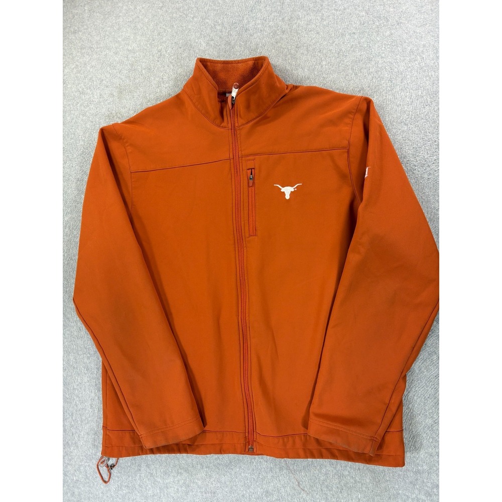 Texas Longhorns Campus Stitched Logo Soft Shell Jacket (Men's 2XL) Orange‎